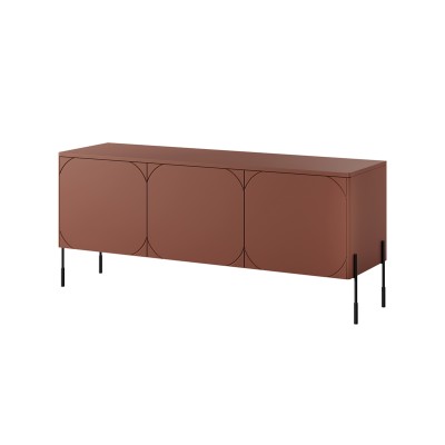 Szafka RTV trzydrzwiowa Sonatia 150 cm - burgund