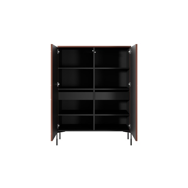 Kredens z 2 ukrytymi szufladami Sonatia 120 cm - burgund