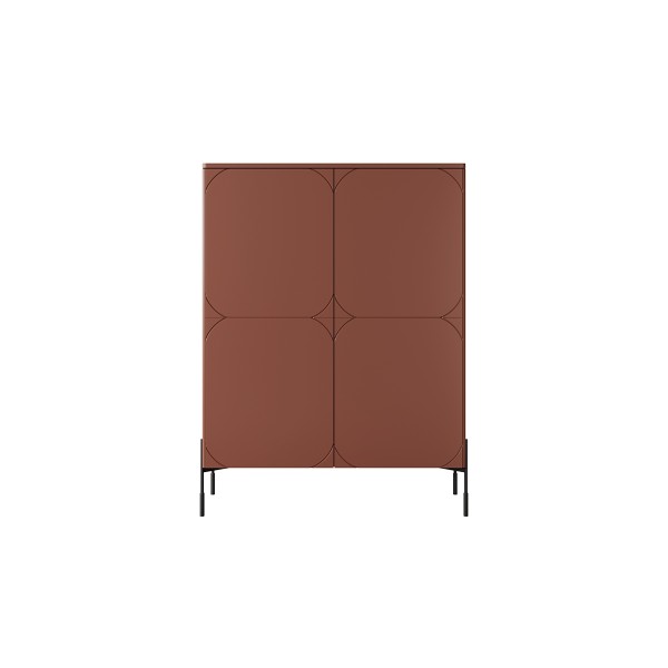 Kredens z 2 ukrytymi szufladami Sonatia 120 cm - burgund