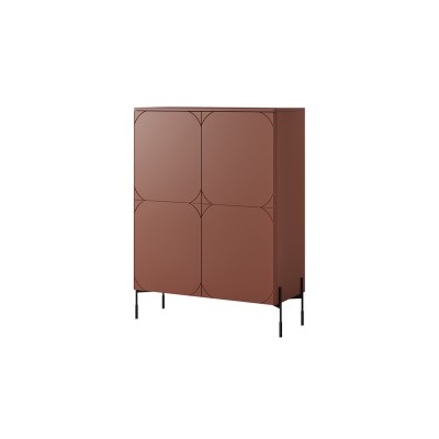 Kredens z 2 ukrytymi szufladami Sonatia 120 cm - burgund