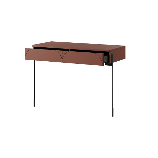 Nowoczesna konsola/toaletka z 2 szufladami Sonatia 100 cm - burgund