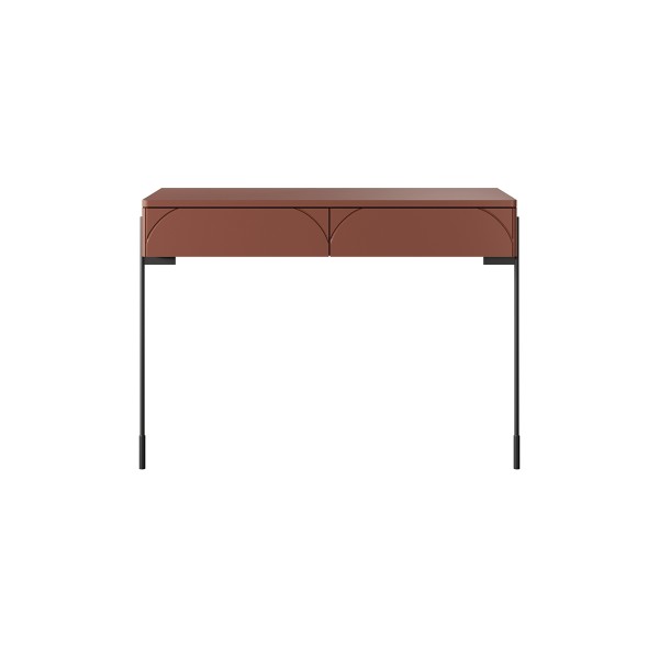 Nowoczesna konsola/toaletka z 2 szufladami Sonatia 100 cm - burgund