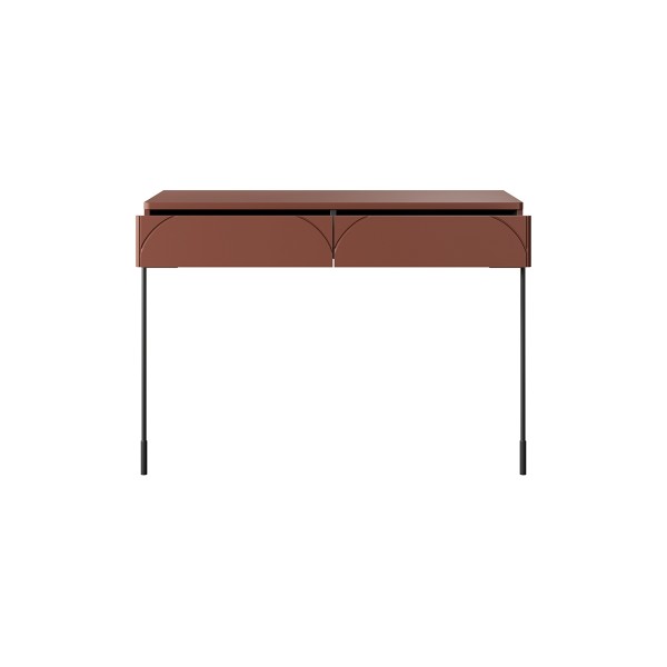 Nowoczesna konsola/toaletka z 2 szufladami Sonatia 100 cm - burgund