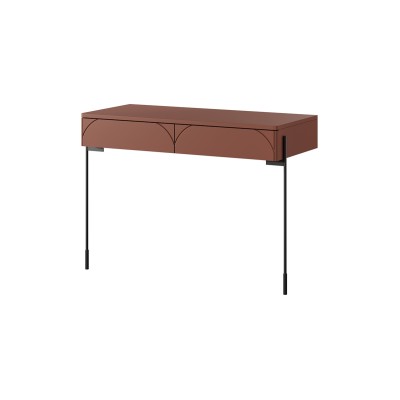 Nowoczesna konsola/toaletka z 2 szufladami Sonatia 100 cm - burgund