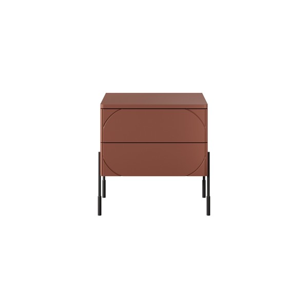 Szafka nocna z 2 szufladami Sonatia 45 cm - burgund