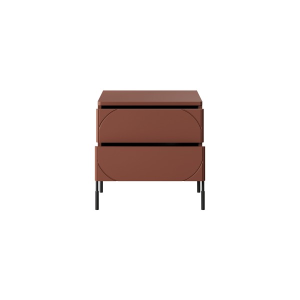 Szafka nocna z 2 szufladami Sonatia 45 cm - burgund