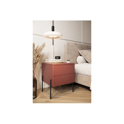 Szafka nocna z 2 szufladami Sonatia 45 cm - burgund