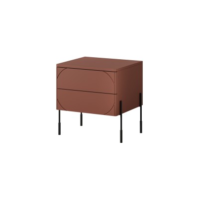 Szafka nocna z 2 szufladami Sonatia 45 cm - burgund
