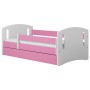 Tanie łóżka dla dzieci z materacem 180x80 Classic 2 biały+ różowy