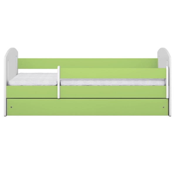 Łóżko do sypialni dziecka 180x80 Classic 2 biały+ zielony