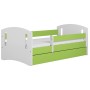 Łóżko do sypialni dziecka 180x80 Classic 2 biały+ zielony
