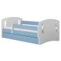 Nowoczesne łóżka jednoosobowe 160x80 CLASSIC 2 biały+ niebieski
