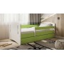 Łóżka z barierkami dla dzieci 160x80 CLASSIC 2 biały+ zielony