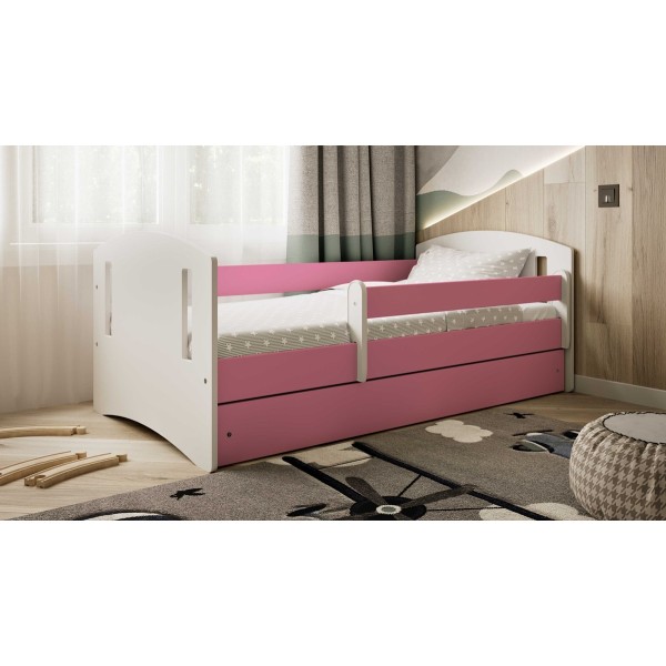 Łóżka dla dzieci 140x80 Classic 2 biały+ różowy
