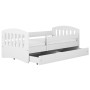 Łóżko białe dziecięce CLASSIC 1 - 140x80cm