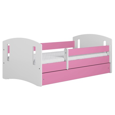 Łóżka dla dzieci 160 x 80 CLASSIC 2 biały+ różowy