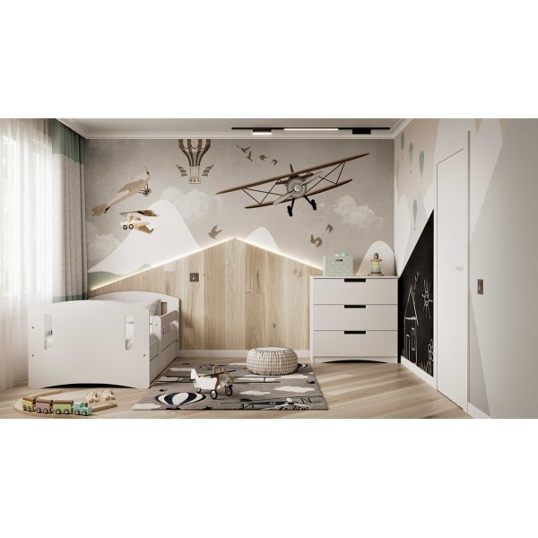 Łóżeczko dla dziecka 160x80 CLASSIC 2 Białe