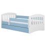 Łóżko dziecięce z szufladą 140x80 Classic 1 biały+ niebieski