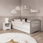 Łóżko dziecięce jednoosobowe 180x80cm CLASSIC 1 mix biały + szary