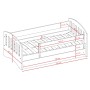Łóżko dla dziecka z barierką i materacem 180x80 Classic 1 biały+ różowy
