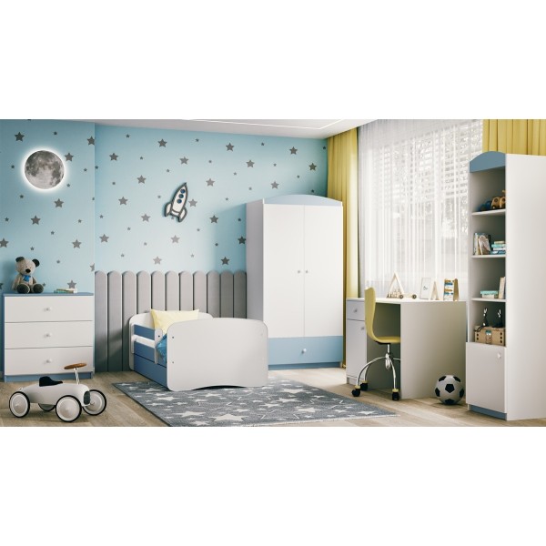 Łóżko sypialniane dla dzieci 180x80 180x80 Babydreams niebieskie