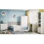 Łóżeczko pojedyncze dla dziecka 140x70 Babydreams Niebieskie