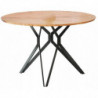 Stół z okrągłym blatem na czarnych nogach PIXEL 2 Halmar
