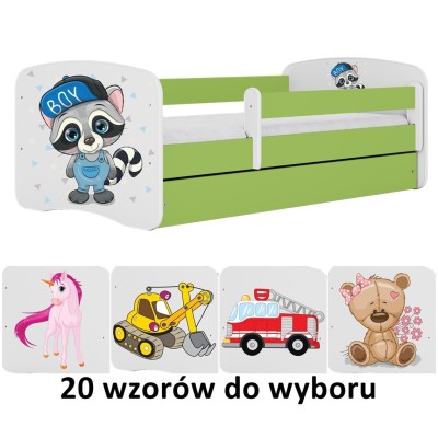 Łóżko sypialniane dla dzieci 160x80 Babydreams zielone