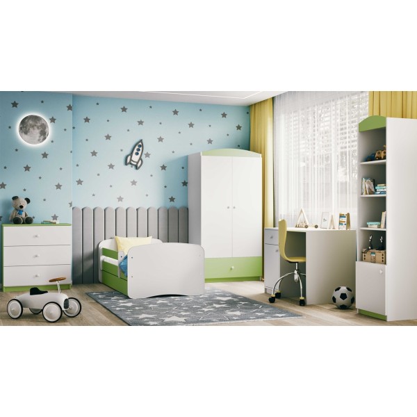 Małe łóżko jednoosobowe 140x70 Babydreams zielone