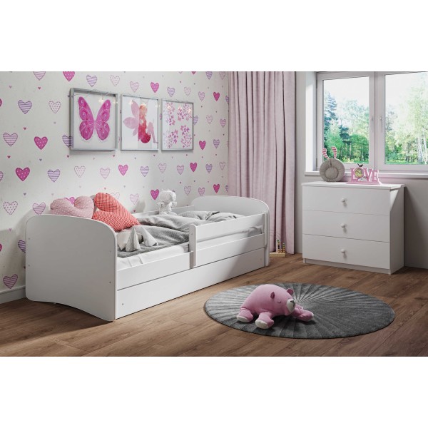Funkcjonalne łóżko dla dziecka 180x80 Babydreams białe