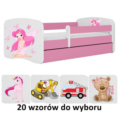 Łóżka do sypialni dla dzieci 140x70 Babydreams różowe
