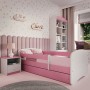 Łóżko dziecięce z zabezpieczeniem 160x80 Babydreams różowe
