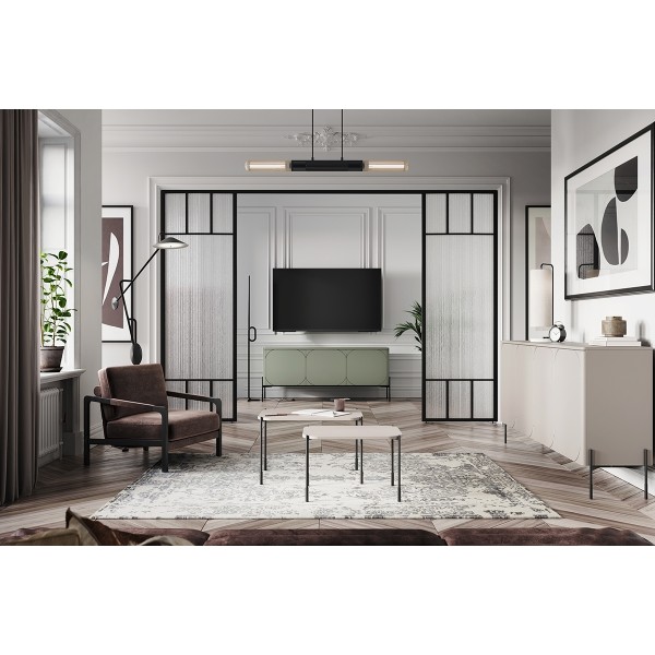 Szafka RTV trzydrzwiowa Sonatia 150 cm - oliwka