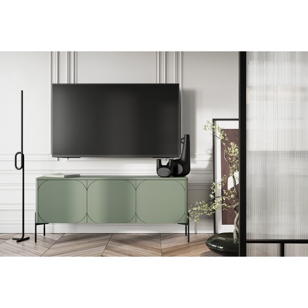 Szafka RTV trzydrzwiowa Sonatia 150 cm - oliwka