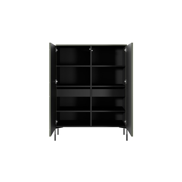 Kredens z 2 ukrytymi szufladami Sonatia 120 cm - oliwka