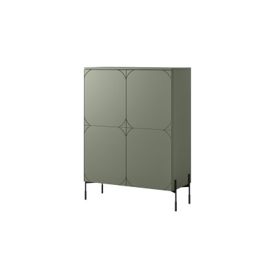 Kredens z 2 ukrytymi szufladami Sonatia 120 cm - oliwka