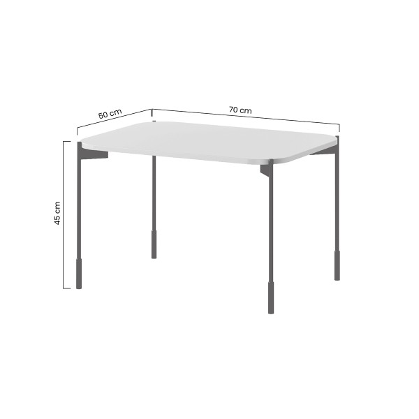Stolik kawowy prostokątny Sonatia 70 cm - oliwka