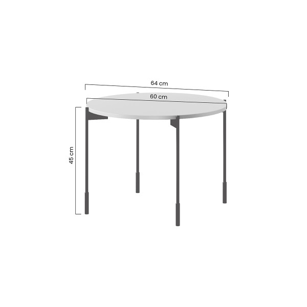 Stolik kawowy okrągły Sonatia 60 cm - oliwka
