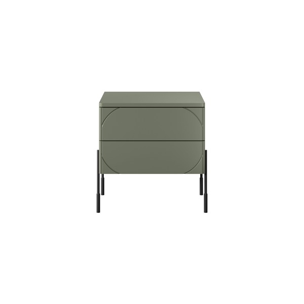 Szafka nocna z 2 szufladami Sonatia 45 cm - oliwka