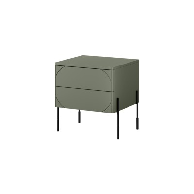 Szafka nocna z 2 szufladami Sonatia 45 cm - oliwka