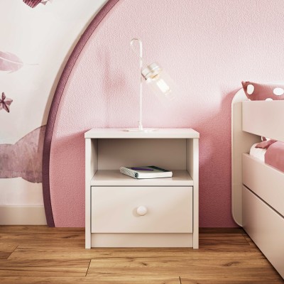 Szafka nocna dziecięca BABYDREAMS biała