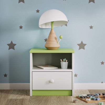 Szafka nocna do pokoju dziecięcego Babydreams zielona