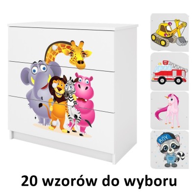 Biała komoda dla dziecka BABYDREAMS