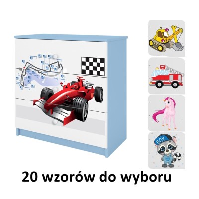 Komoda do pokoju dziecka BABYDREAMS niebieska