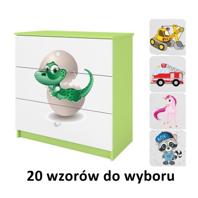 Komoda do pokoju dziecięcego BABYDREAMS zielona