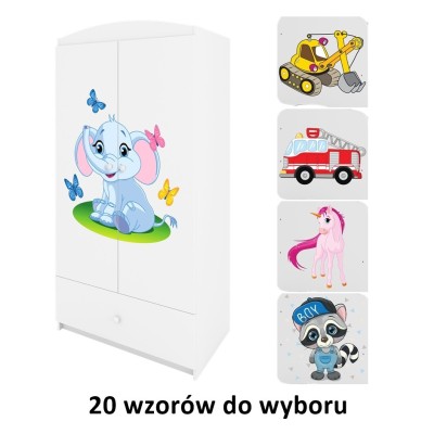 Szafa dla dziecka biała Babydreams + naklejka