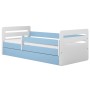 Łóżka do spania jednoosobowe 160x80 Tomi biały+ niebieski