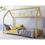 Łóżko domek niskie 180x80cm BELLA drewno naturalne