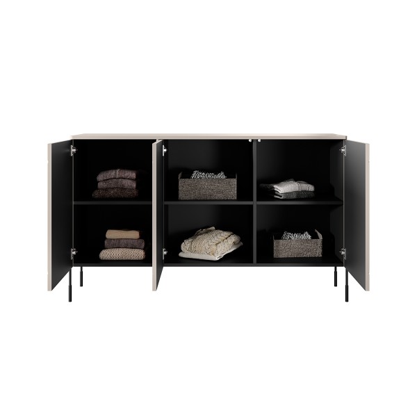 Komoda trzydrzwiowa Sonatia 150 cm - kaszmir