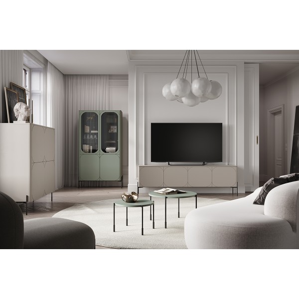 Kredens z 2 ukrytymi szufladami Sonatia 120 cm - kaszmir